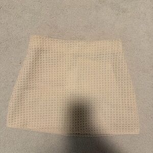 Elegant Cream Textured Women's Skirt